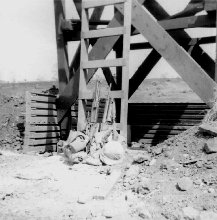 13. Pleiku AB, Perimeter Tower ladder. 1967-1968. Photo by: Pat Dunne, LM 40, PK, 633rd SPS. 1968.