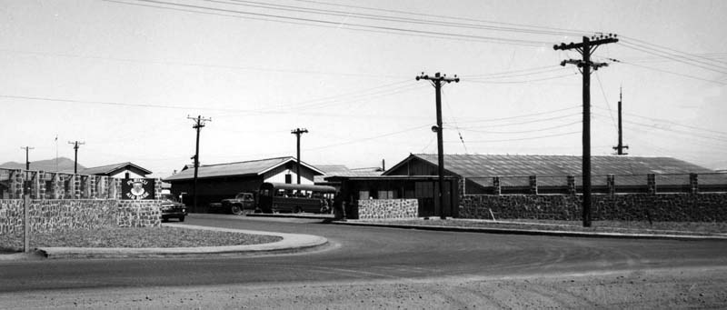 1a. Pleiku AB, Main Gate. Photographer: Wolfgang G. Luppa., LM 527, PK, 633rd SPS. 1969.