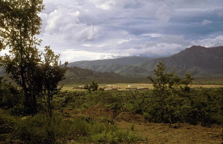 4. Phan Rang AB (early 1966): Bomb Dump safely away from aircraft and growing Air Police cantonment area.