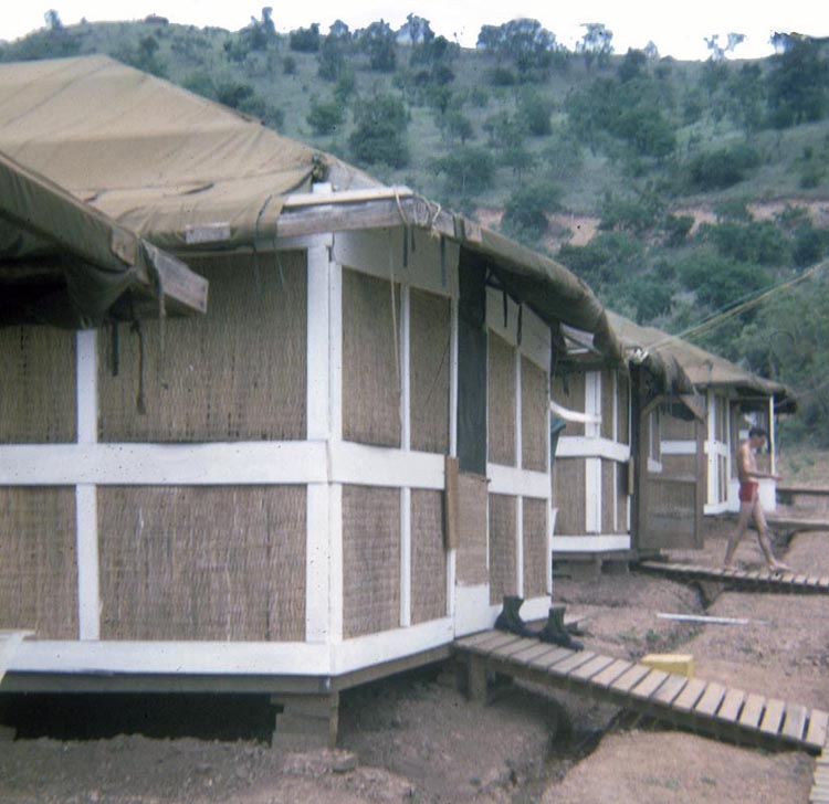 20. Phan Rang Air Base: 1966: New tent-huts, with wooden walkways and storm drains.