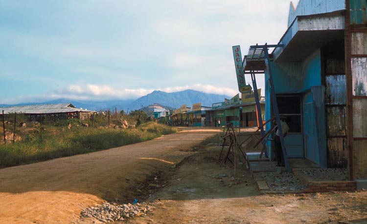 45. Phan Rang: The Strip, looking like an old western 'High Noon' movie set.