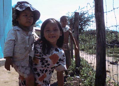 79. Thap Cham: Kids saying Hi to GI.