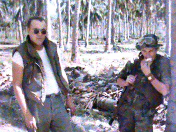 5. Phan Rang Air Base: 35th SPS: Convoy from Phan Rang to Cam Ranh Bay AB. 1969 Photo by: Jim Sullivan. L/R: ?, Sgt Jim Sullivan.