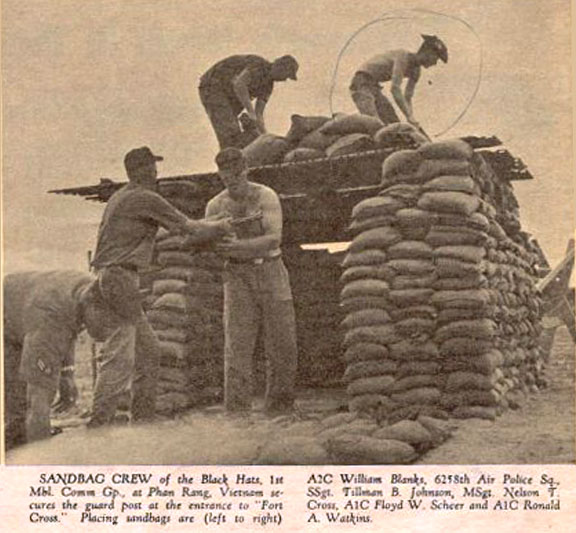 7. Phan Rang Air Base: Fortifying Bunker. 6258th APS. Photo by: unknown.