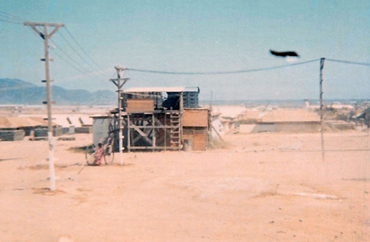 6. Phan Rang Air Base: Shower Room -- Get there early or water would be too hot. Photo by: Van Digby, 1967-1968