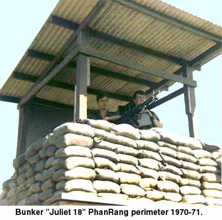 12. Phan Rang Air Base: Perimeter Bunker Juliet-18. 1970-1971. Photo by: Dowling. 1970-1971.