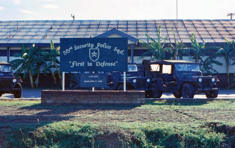 18. Phan Rang AB: 35th SPS HQ sign: Commander Major Wilton and First Sergeant MSgt Tice.