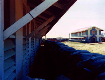 25. Phan Rang AB: 35th SPS Barracks (side w/sandbag shrapnel barrier.