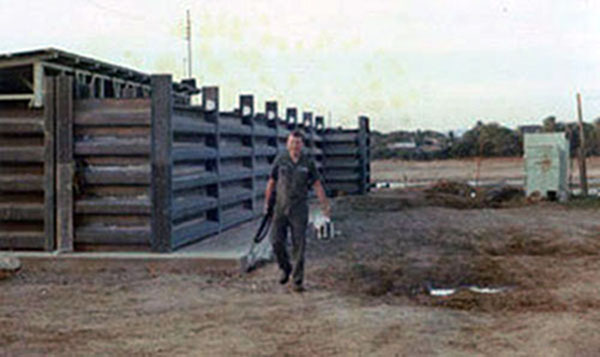 7. Phan Rang Air Base: Close up, Gate Bunker and revetment. Photo by Gary Phillips. c1966.