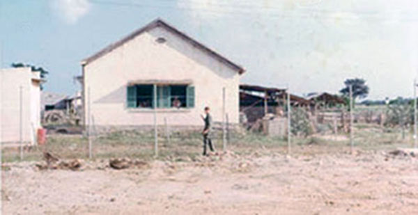 13. Phan Rang Air Base: Road to town and Vietnamese housing. Photo by Gary Phillips. c1966.