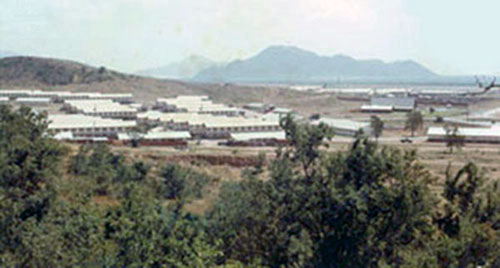 20. Phan Rang Air Base: Nui Dat Hill, with view of Barracks. Photo by Gary Phillips. c1966.