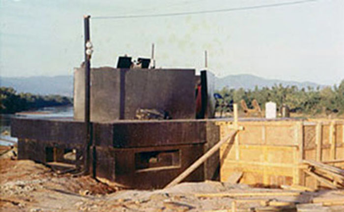 1. Phan Rang Air Base: New Bunker construction. Photo by Gary Phillips. c1966.