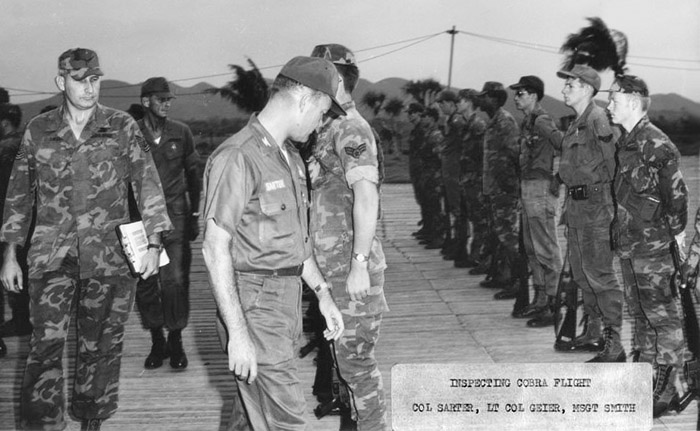 2. Phang Rang Air Base: Guardmount inspeciton. Photo by Sam Lewis, 1968-1969.
