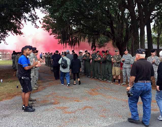 9. SFS provide an enthusiastic Welcome Home to VSPA Vietnam War veterans!