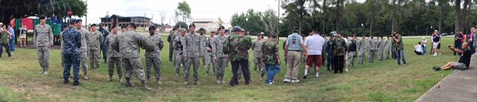 19. VSPA hands out VSPA Challenge Coins to the airmen.