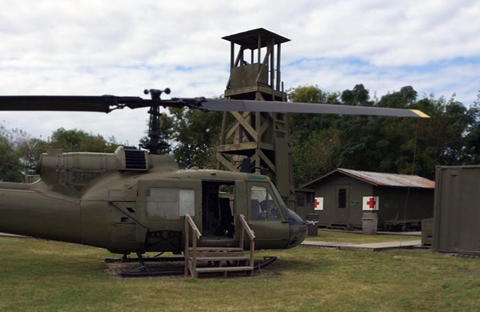 3. US Naval Support Base. Huey at field medic area.