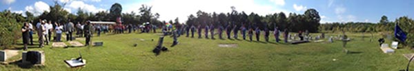 (23) The Patriot Guard Riders, Phillip Brown, Ride Captain, stand ready.