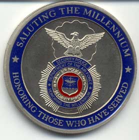USAF Air/Security Police Millennium Badges, Silver