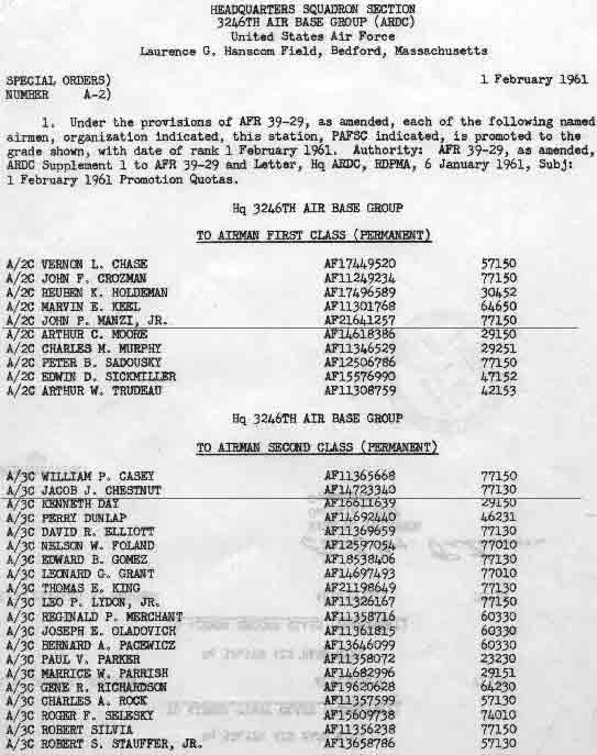 Jacob J. Chestnut, Promoted to A1C (Airman First Class), Nov 62 - 5