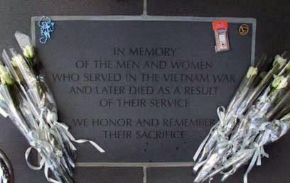 In memory of the men and women who served in the Vietnam War and later died as a result of their service. We honor and remember their sacrifice.