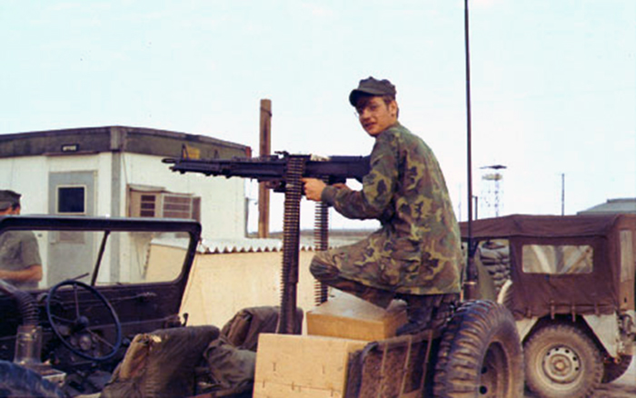 5. Tan Son Nhut AB, 377th Security Police, engaging NVA/VC during Base Defense, Tet 1968. Photo composite by: Don Poss.