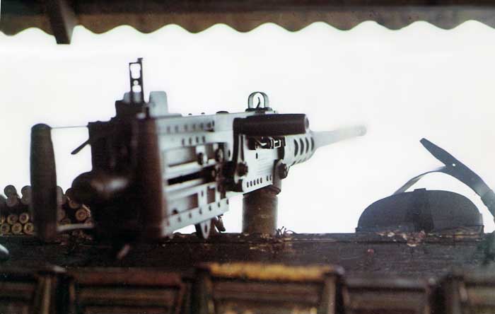 7. Tan My, Loran Station: .50 Cal in bunker. Photo by: Mike Thomas, 1972.