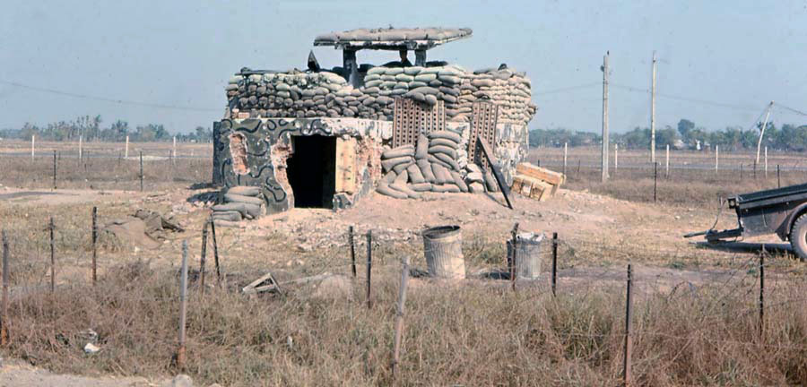 Tan Son Nhut AB, 377th SPS, O51 Bunker, after TET 1968 attack. Four USAF Sergeants were KIA, and one survived. MSgt Summerfield: 02