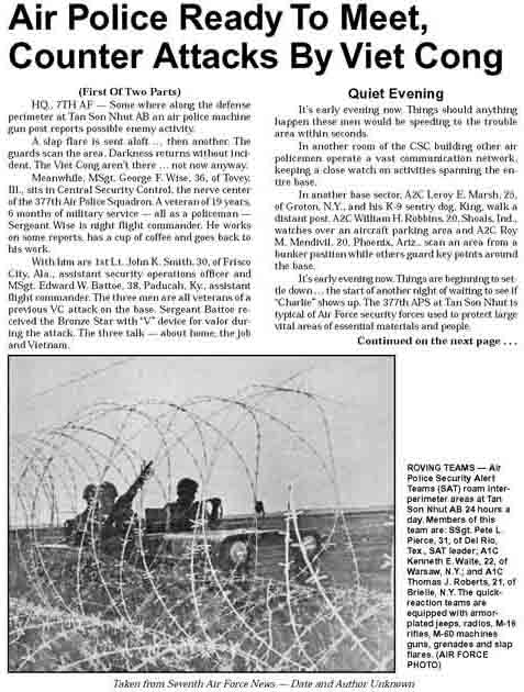 10. Tan Son Nhut AB, 7th Air Force News article, Tet 1968.