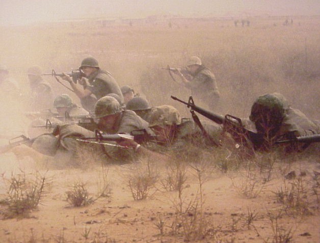 3. Tan Son Nhut AB, 377th Security Police, engaging NVA/VC during Base Defense, Tet 1968. Photo by: unknown.