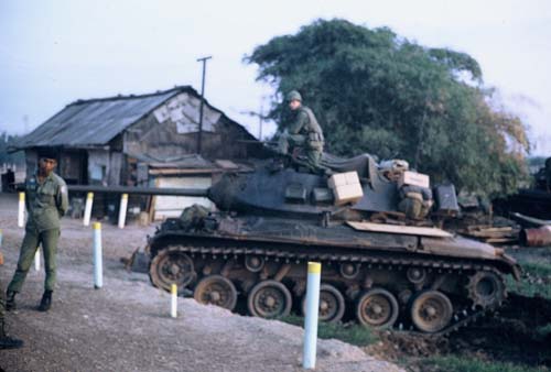 5. Tan Son Nhut AB, 377th Security Police and ARVN tanks. 1968. Photo by: Charles Martinkus, TSN, 377th SPS, 1966-1968.