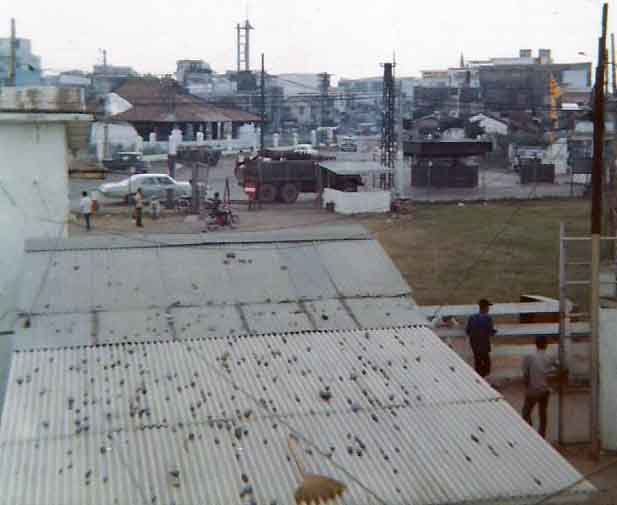 25. Tan Son Nhut AB, Main Gate Tower view. 1972. Photo by: Gary Bird, LM 76, TSN, 377th SPS, 1972-1973.