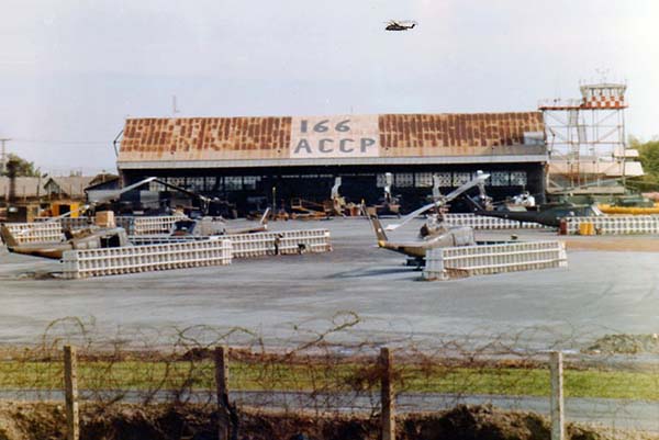 3. TSN Air Base: Heleo Port Hanger and Huey parking.