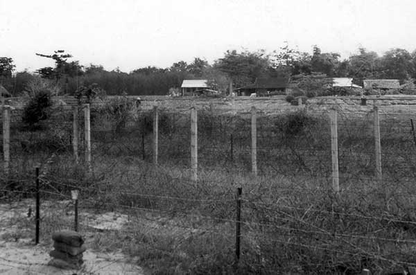 4. TSN Air Base: These are photos I took of the area out side the wire at Tan Son Nhut, and showed my parents what it looked like. In thist photo you can see where a claymore was set up.