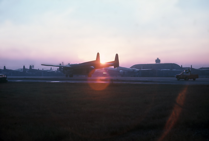 7. TSN Air Base: I took these while working the flight line at Tan Son Nhut. I believe they are of the same C-118 that landed with some sort of