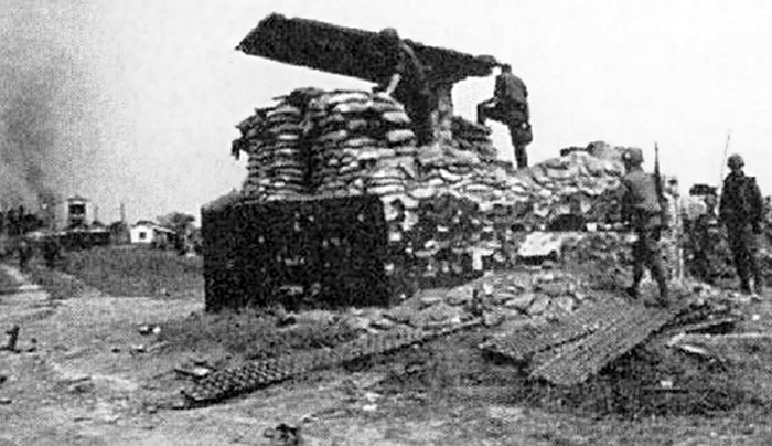 O-51 Bunker badly damaged. 