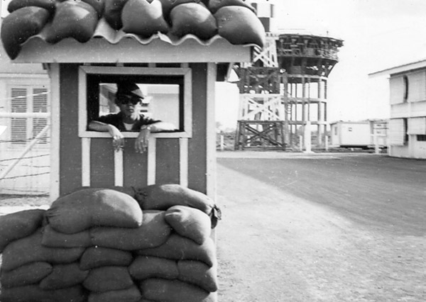 2. TSN Air Base: Roy Martin, gate post. Photo by Roy F. Martin Jr. 1965.