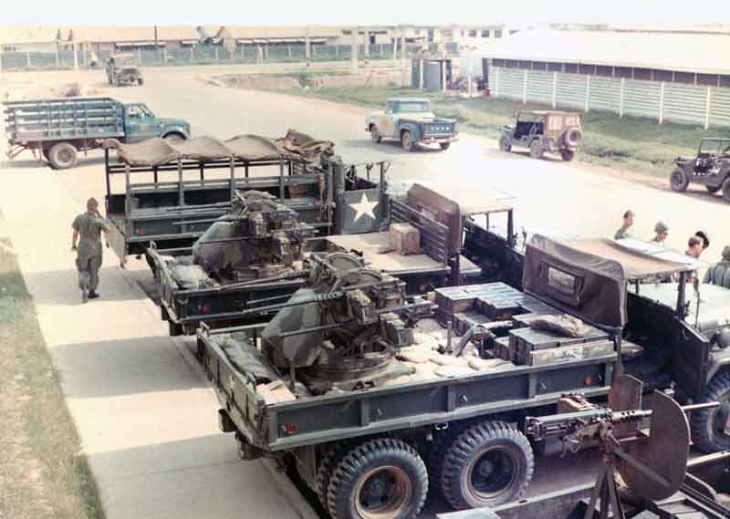 1. Tan Son Nhut AB, Security Police SAT Heavy Weapons, Quad-50s. 1965-1968. Photo by: Phil Block, LM 203, BH, 3rd SPS; TSN, 377th SPS, 1965-1968.