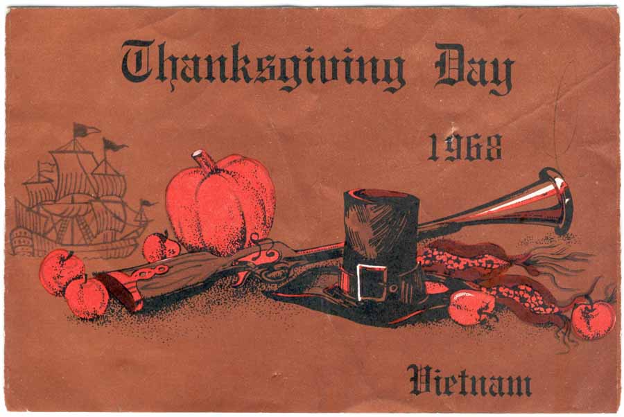 1. Thanksgiving Day card cover, 1968.