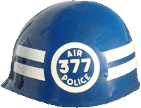 377th Air Police Squadron Helmet, 1967