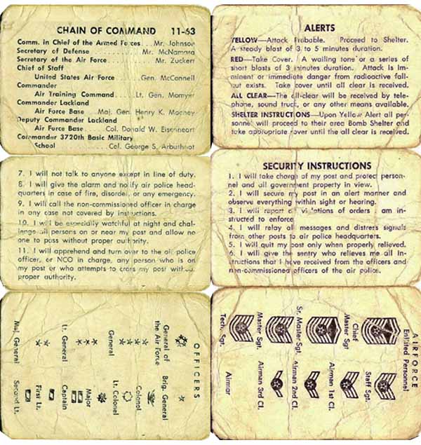 TSN 377th SPS Chain of Command card.