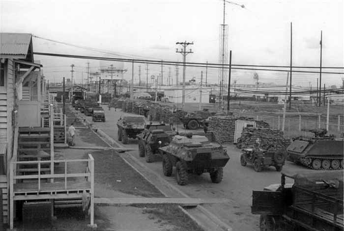 11. Tan Son Nhut AB, Airborne Gate. APCs, Bunkers, and Radar Tower. Photo by: Russ Colombo, LM 275, TSN, 377th SPS, 1969-1970.