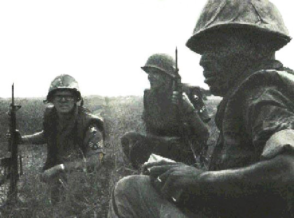 4. Tan Son Nhut AB, 377th Security Police, engaging NVA/VC during Base Defense, Tet 1968. Photo by: unknown.