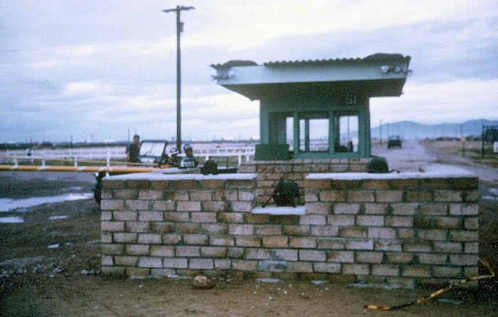 4. Tuy Hoa Air Base: Main Gate, south. Photo by Sgt deWhite. 1969-1970.