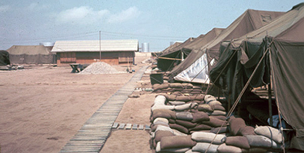 3. Tuy Hoa Air Base: 31st SPS tent city. Photo by Ed Barker. 1966-1967.