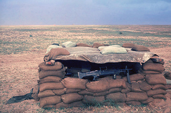 6. Tuy Hoa Air Base: 31st SPS, perimeter Bunker withM60. Photo by Ed Barker. 1966-1967.