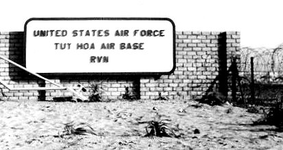 1. Tuy Hoa AB, Main Gate sign. Photographer: Don Graham, LM 7, TK, TUY, 31st SPS. 1968-1969.
