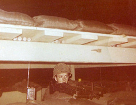 7. Tuy Hoa AB, Bunker. Tiger Flight, Tower with M60: Golf 13. Photo by: Henry Lesher, 1968-1969.