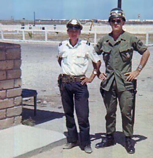 11. Tuy Hoa AB, Main Gate. Closeup. QC. Photographer: Henry L. Lesher, LM 12, TUY, 31st SPS. 1968-1969.