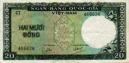 Twenty (20) Dong RVN Currency, remember what you could do with this? I do!