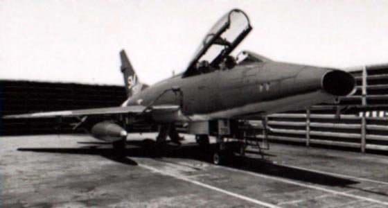 F-100-AF-53-751: This air craft was more that likely one of the New Mexico ANG's as it was 15 yrs. old in 1968 when the photo was taken. The AC crews said that the wiring was shot in most of them and would fall apart if it took to many G's. I watched two (2) of them crash in the south china sea before they could make it to the end of the run way.
